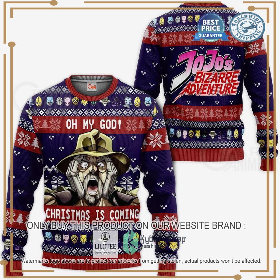 Oh My God Joseph Joestar Ugly Christmas Sweater 2