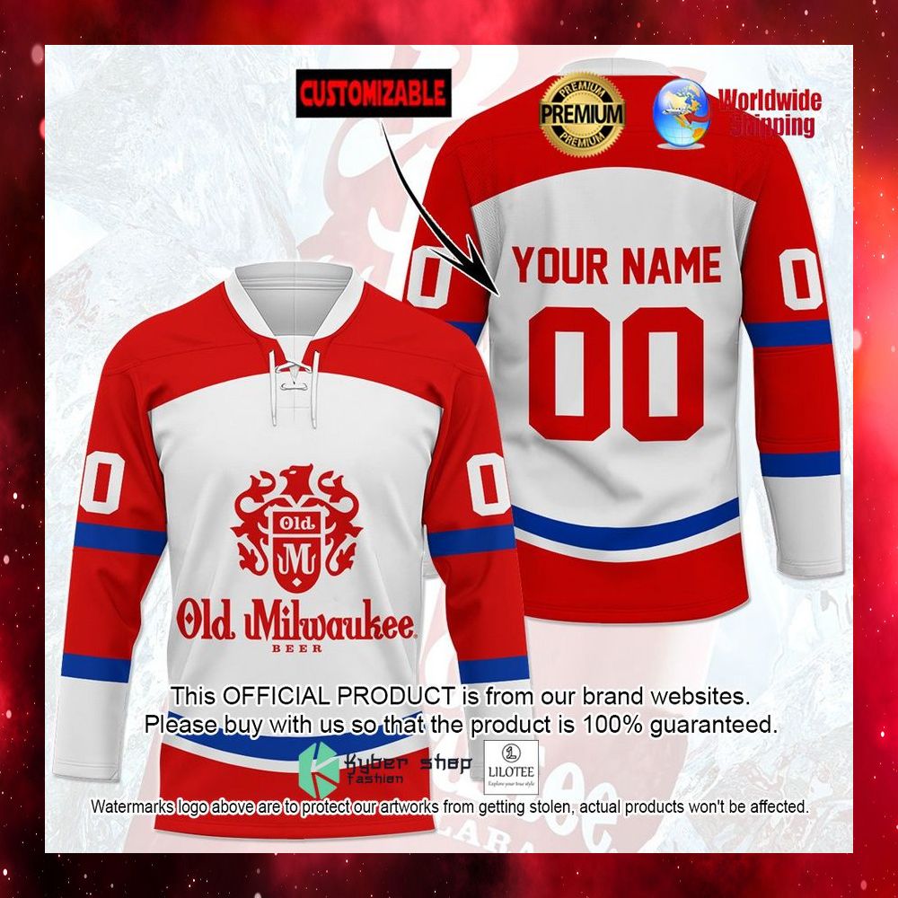 old milwaukee personalized hockey jersey 1 553