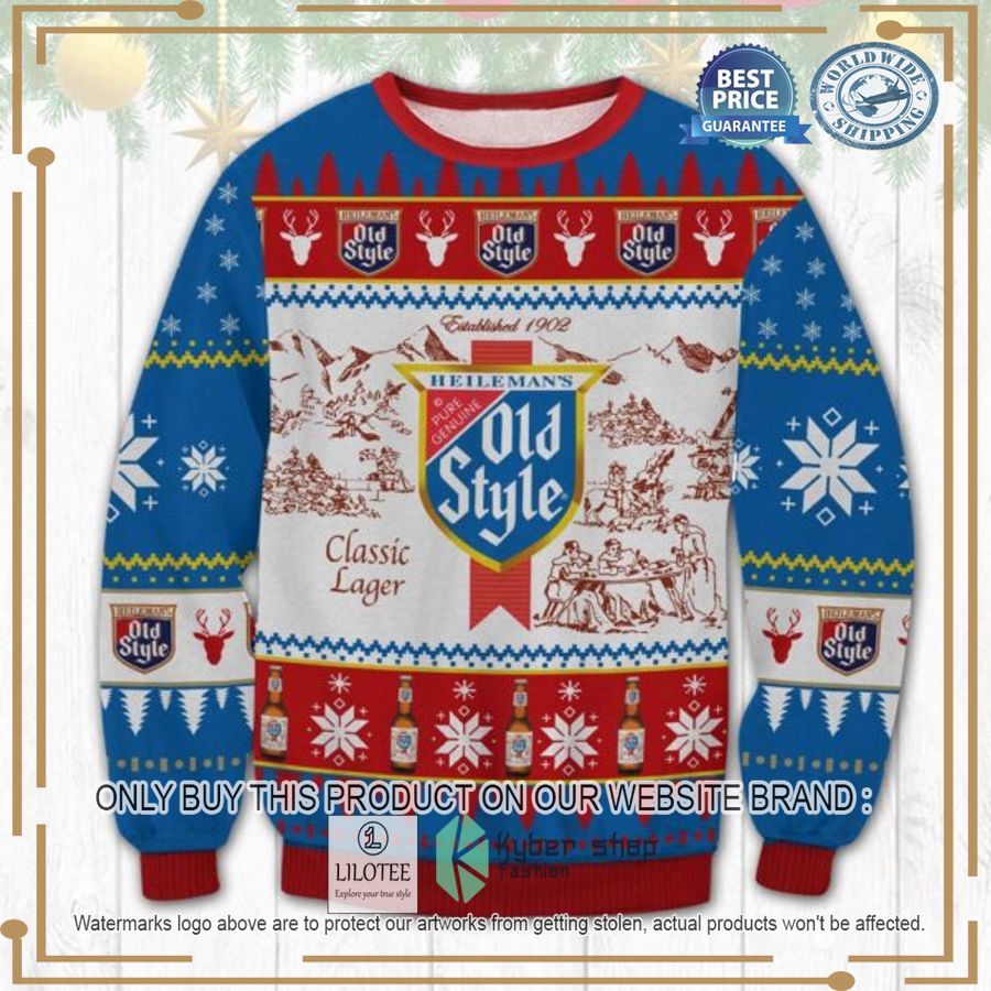 Old Style Beer Ugly Christmas Sweater - LIMITED EDITION 3