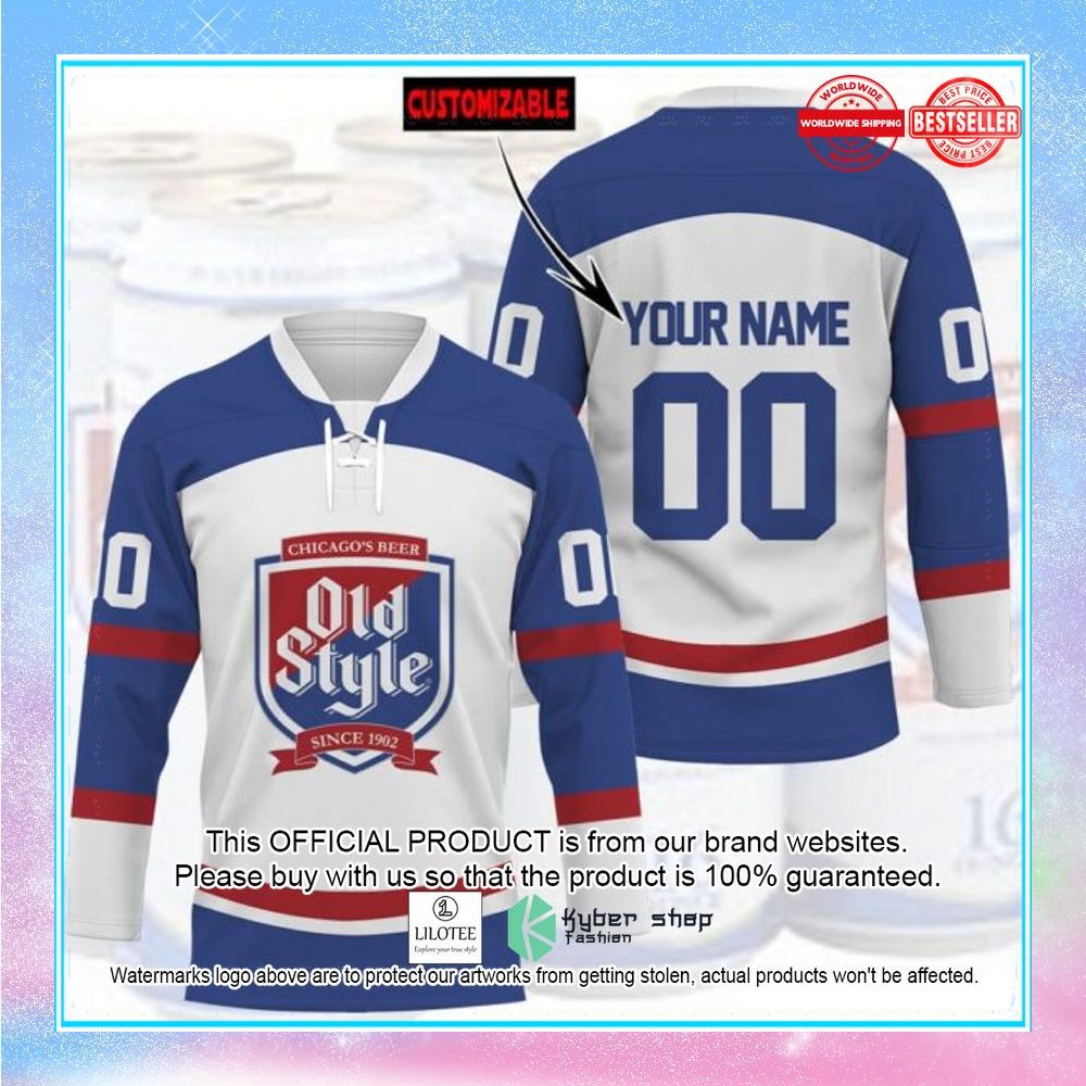 old style custom name hockey jersey 1 697