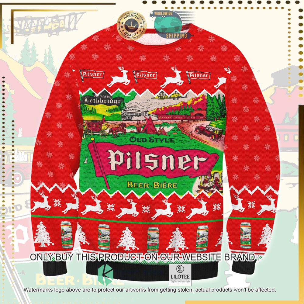 old style pilsner knitted christmas sweater 1 73758