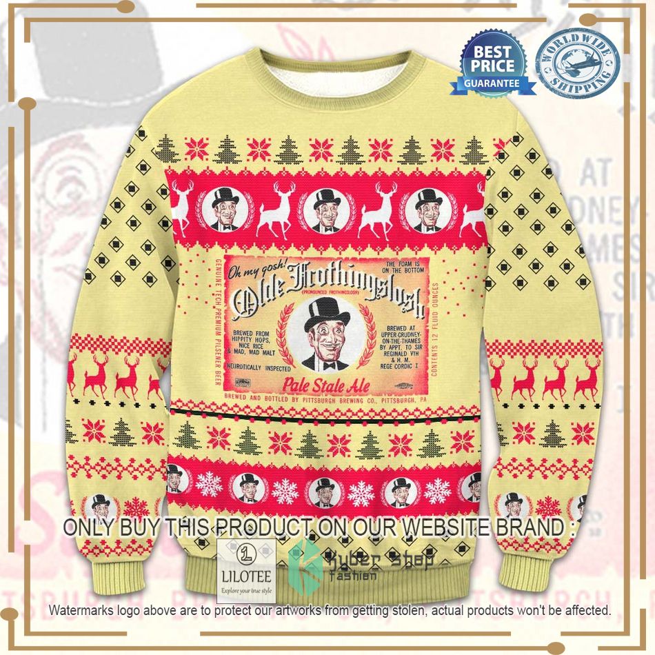olde frothingslosh pale ale ugly christmas sweater 1 82384