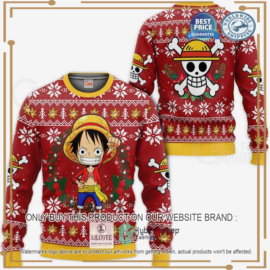 One Piece Luffy Ugly Christmas Sweater 2