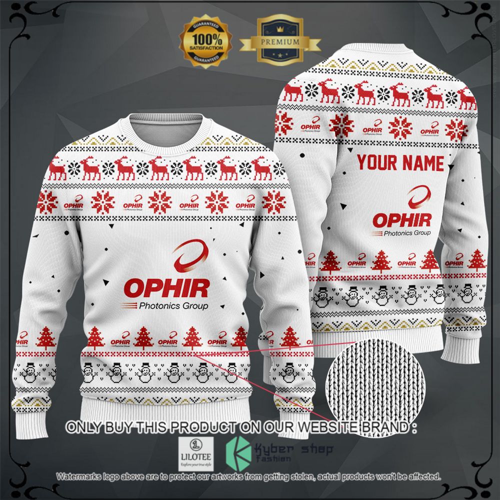 ophir photonics group your name white christmas sweater hoodie sweater 1 61338