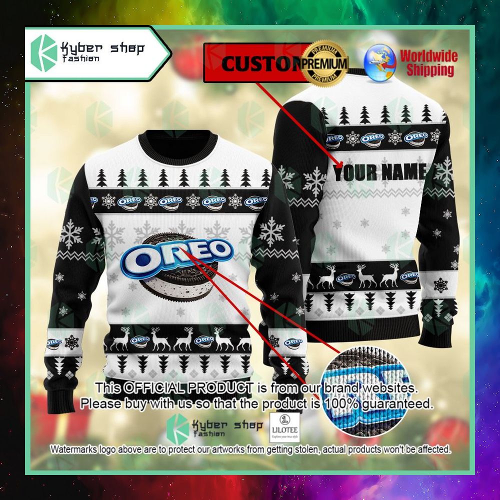 oreo custom name christmas sweater 1 200