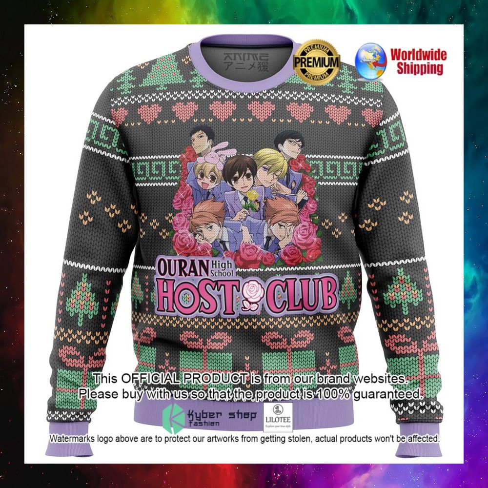 ouran high school host club anime christmas sweater 1 287