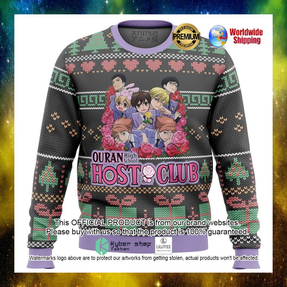 ouran high school host club anime christmas sweater 1 552
