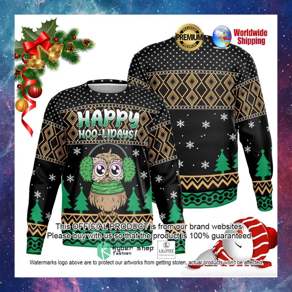 owl happy hoo lidays sweater 1 559