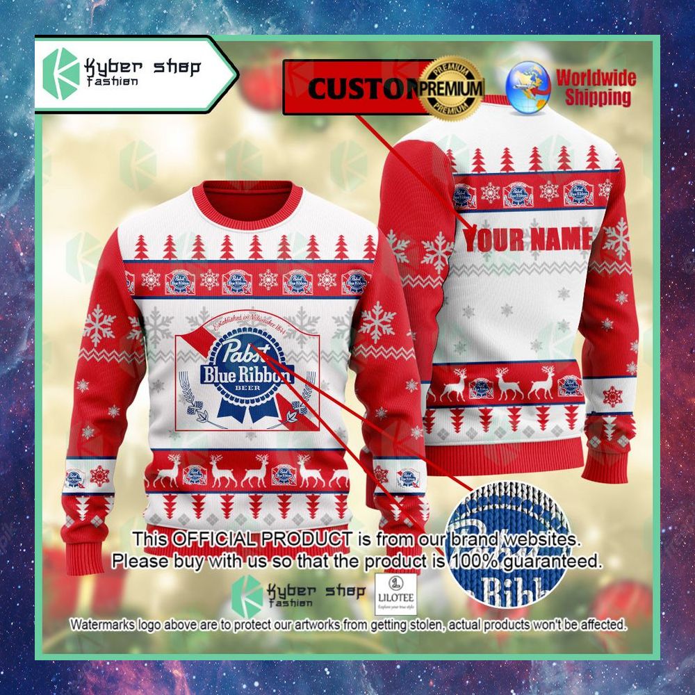 pabst blue ribbon ugly sweater 1 912