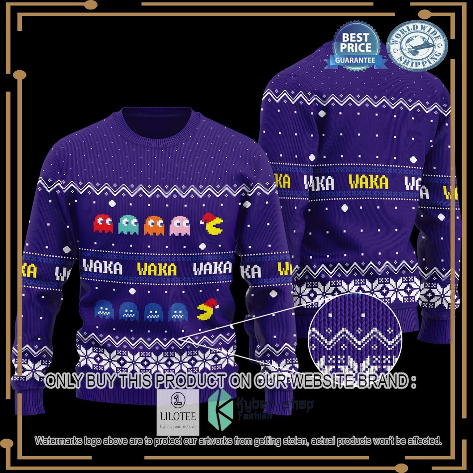 pacman waka waka christmas sweater 1 88588