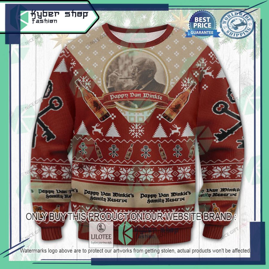 pappy van winkles family reserve ugly christmas sweater 1 71697