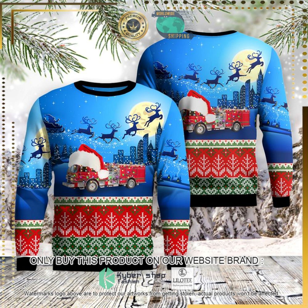Pasadena California Pasadena Fire Department Christmas Sweater - LIMITED EDITION 4 pasadena california pasadena fire department christmas sweater 1 508