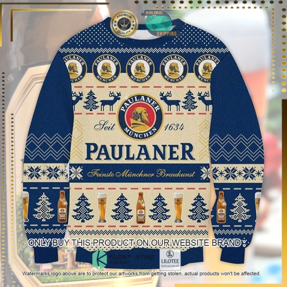 paulaner munchen blue cream ugly sweater 1 48052