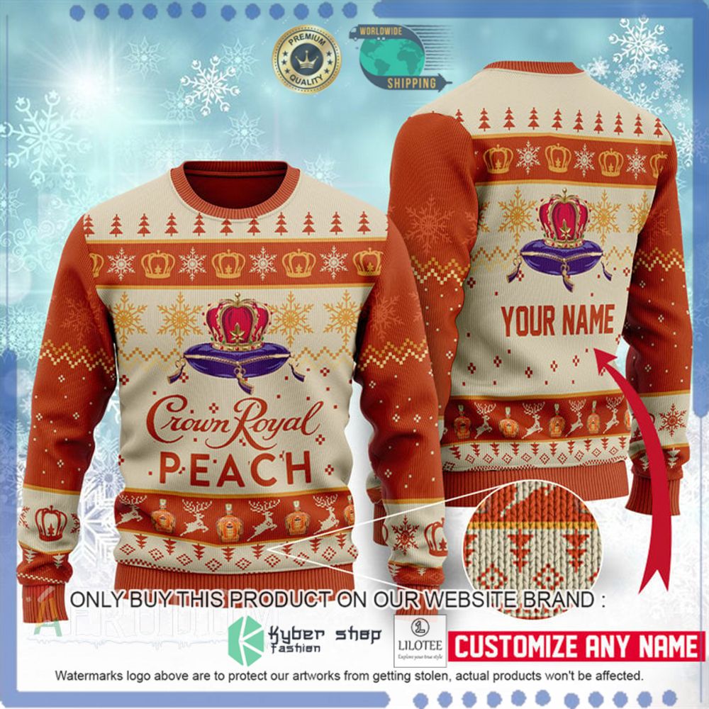 peach crown royal your name christmas sweater 1 91093
