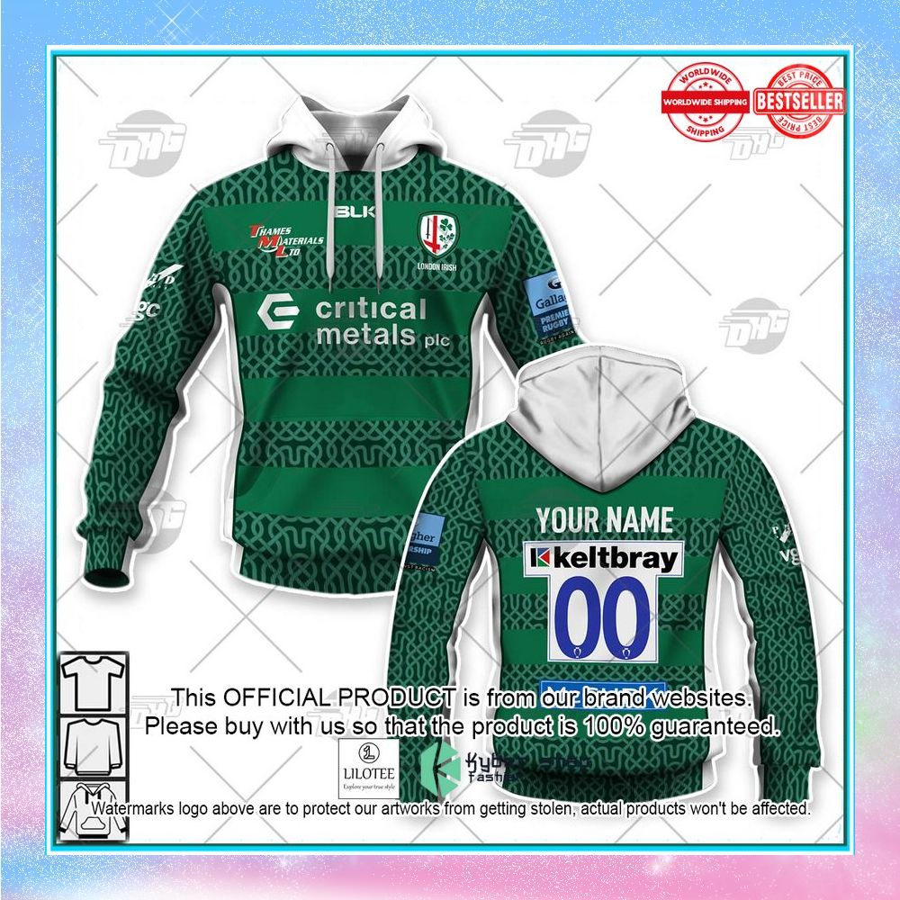 personalize rugby london irish rfc 2022 23 home shirt hoodie 1 833