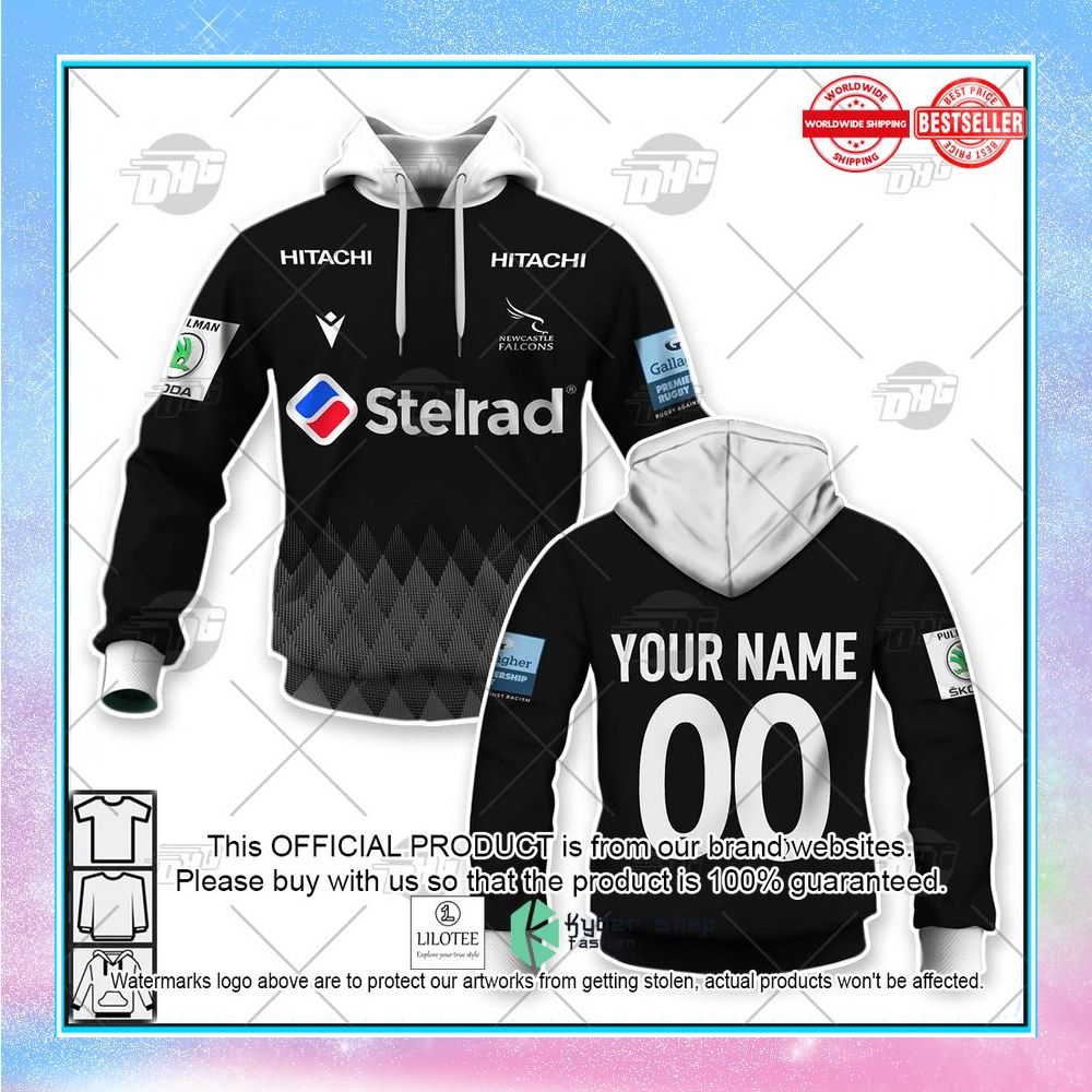 personalize rugby newcastle falcons 2022 23 home shirt hoodie 1 231