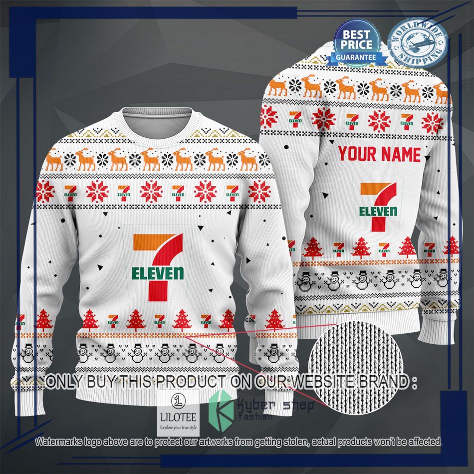 personalized 7 eleven white christmas sweater hoodie sweater 2 29692