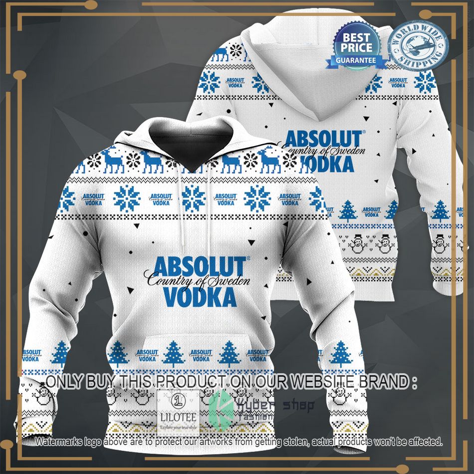 personalized absolut white sweater hoodie sweater 1 13428