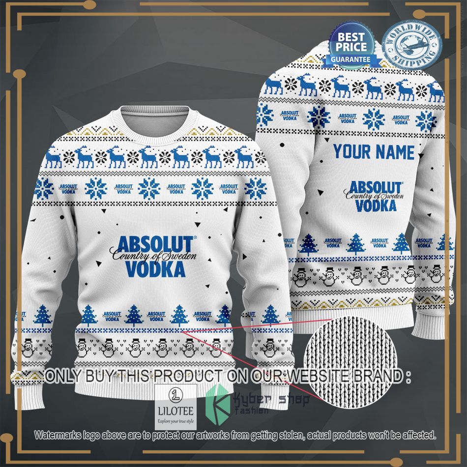 personalized absolut white sweater hoodie sweater 2 86372