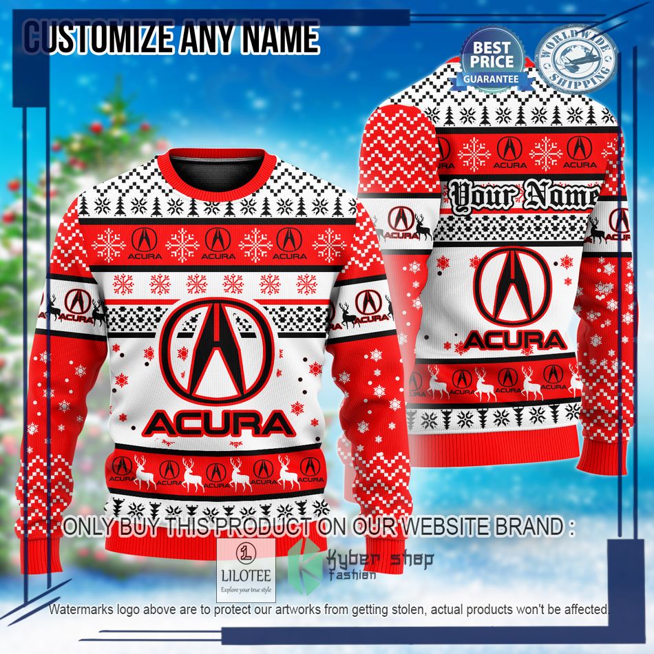 personalized acura custom ugly christmas sweater 1 77417