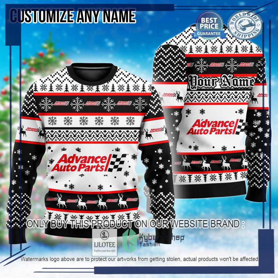 personalized advance auto parts custom ugly christmas sweater 1 87118