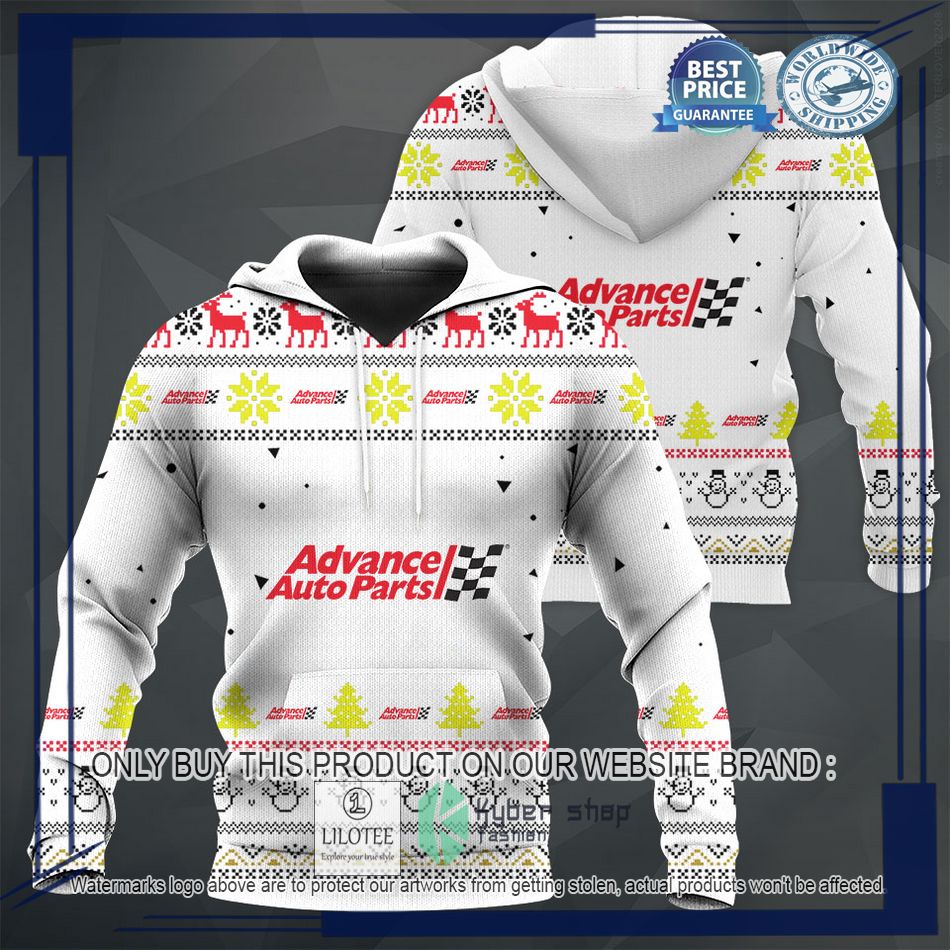 personalized advance auto parts white christmas sweater hoodie sweater 1 88925