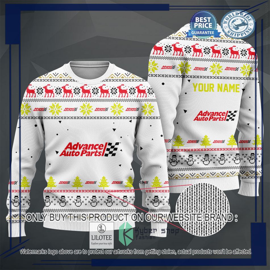 personalized advance auto parts white christmas sweater hoodie sweater 2 83831