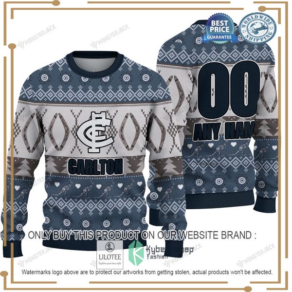 personalized afl carlton blues christmas sweater 1 85248