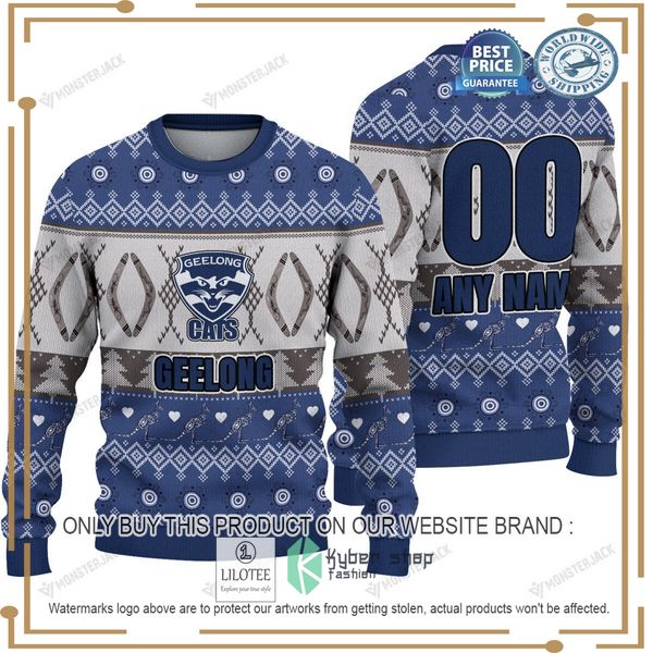 personalized afl geelong cats christmas sweater 1 79587