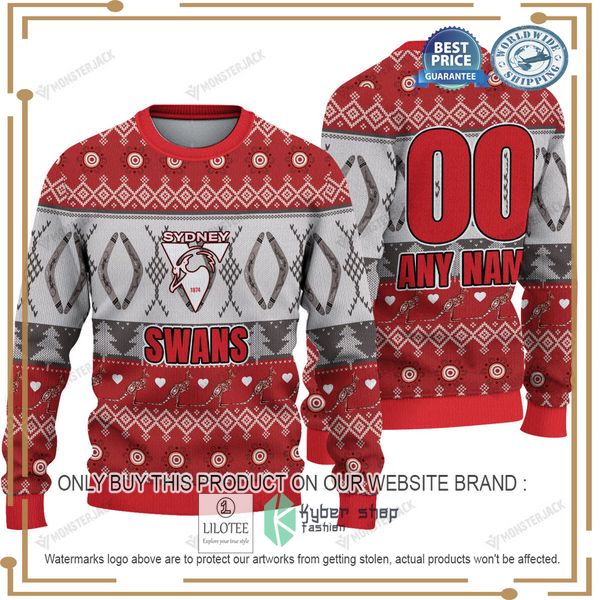 personalized afl west coast eagles christmas sweater 1 90615
