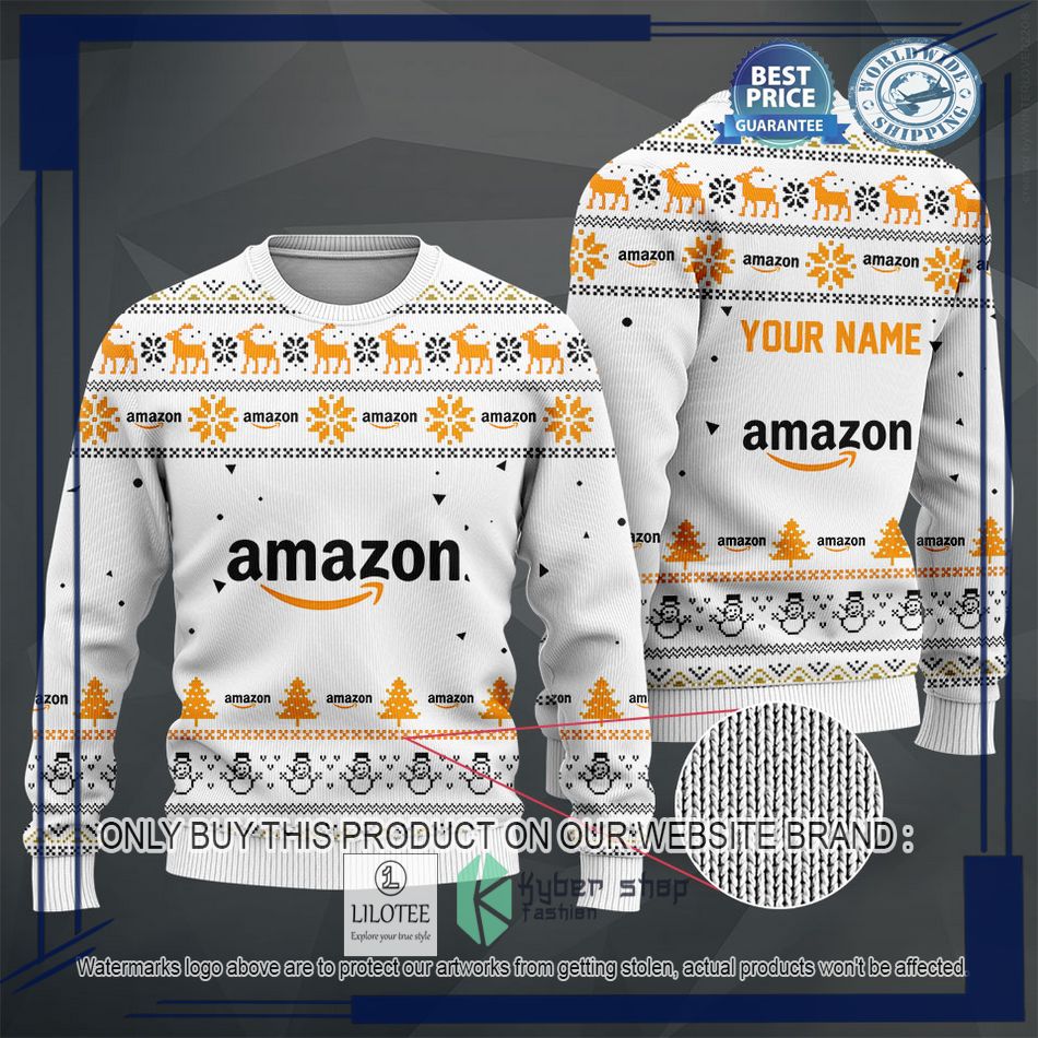personalized amazon white christmas sweater hoodie sweater 2 83834
