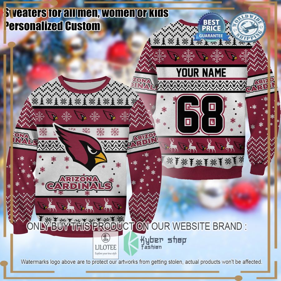 personalized arizona cardinals christmas sweater 1 68289