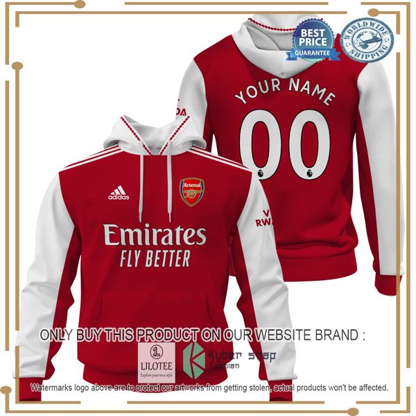 personalized arsenal red shirt hoodie 1 53922