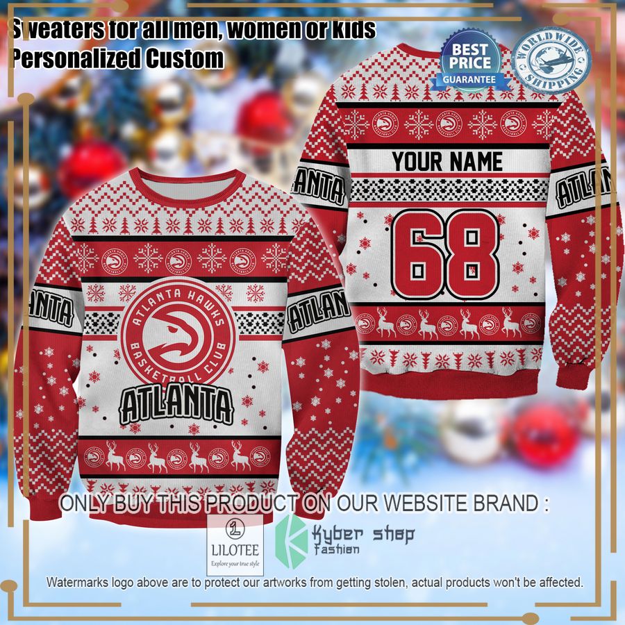 personalized atlanta hawks christmas sweater 1 20414