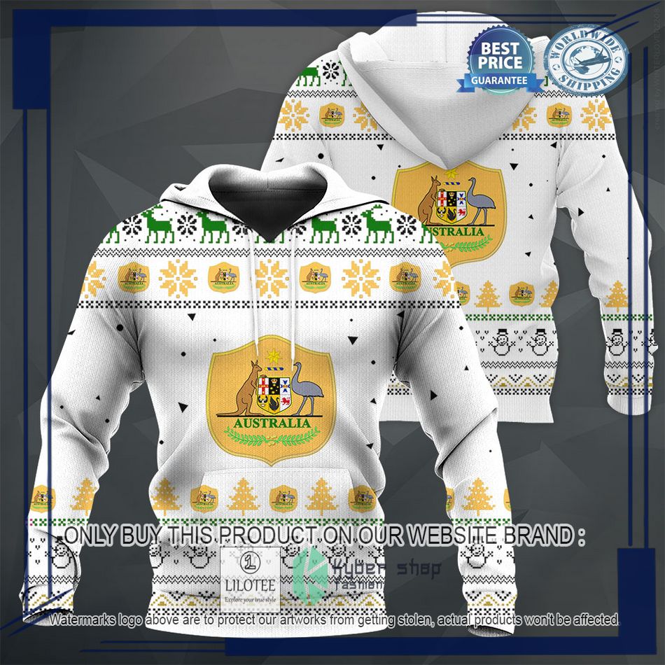 personalized australia football team christmas sweater hoodie sweater 1 22748