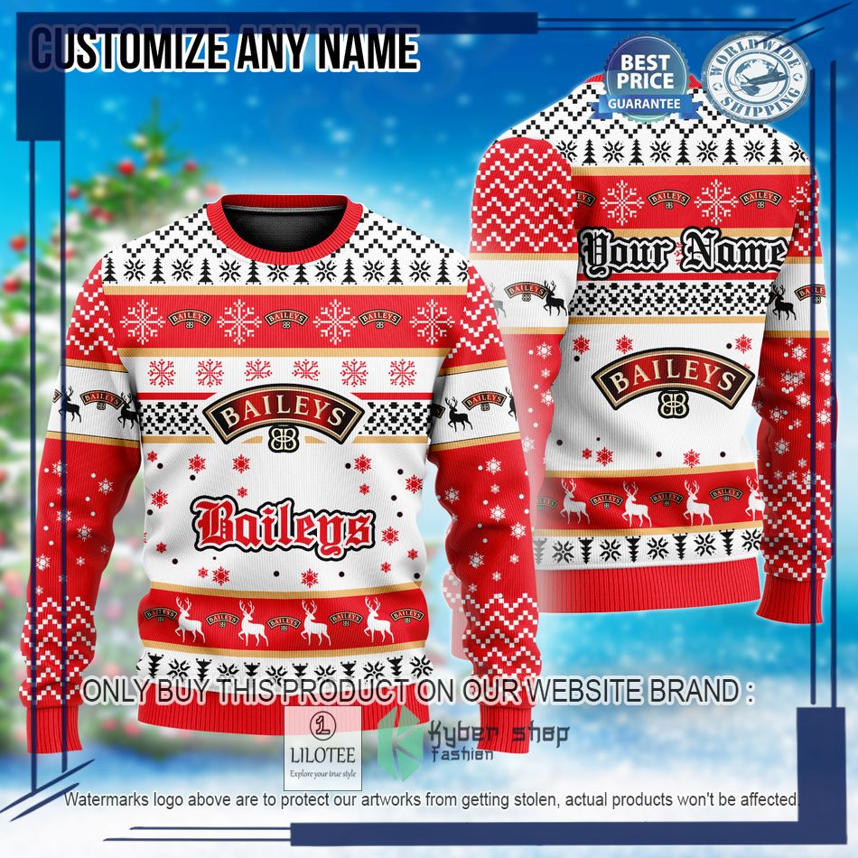 personalized baileys ugly christmas sweater 1 34640