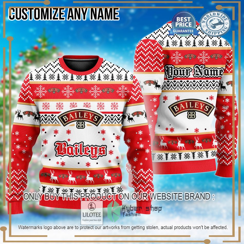 personalized baileys ugly christmas sweater 1 86290