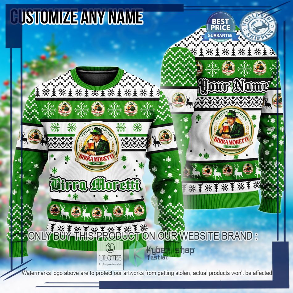 personalized birra moretti christmas sweater 1 44824