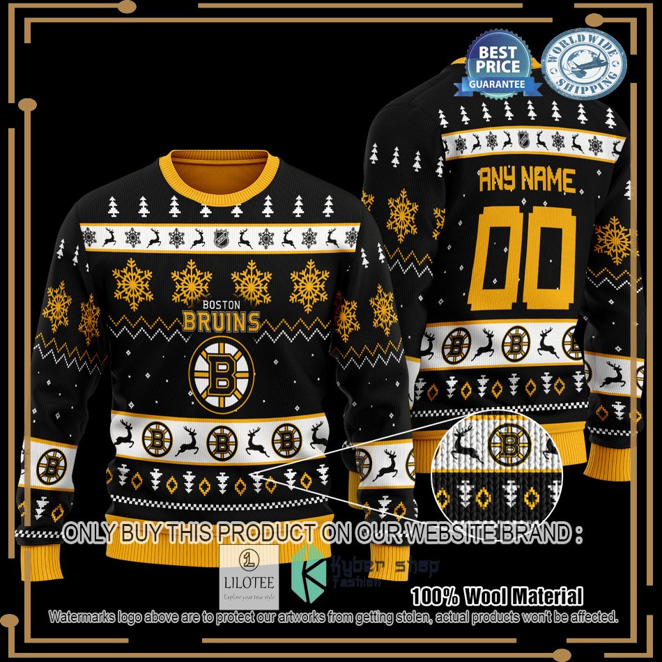 personalized boston bruins knitted sweater 1 42007