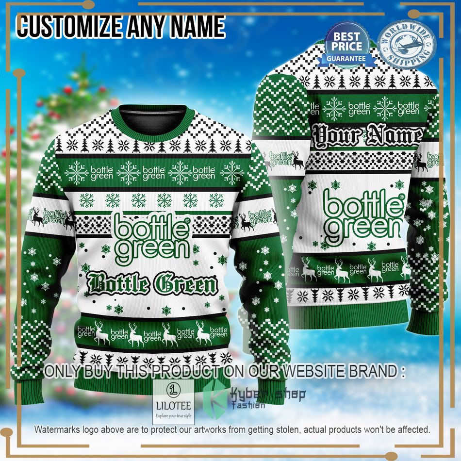 personalized bottle green christmas sweater 1 21022