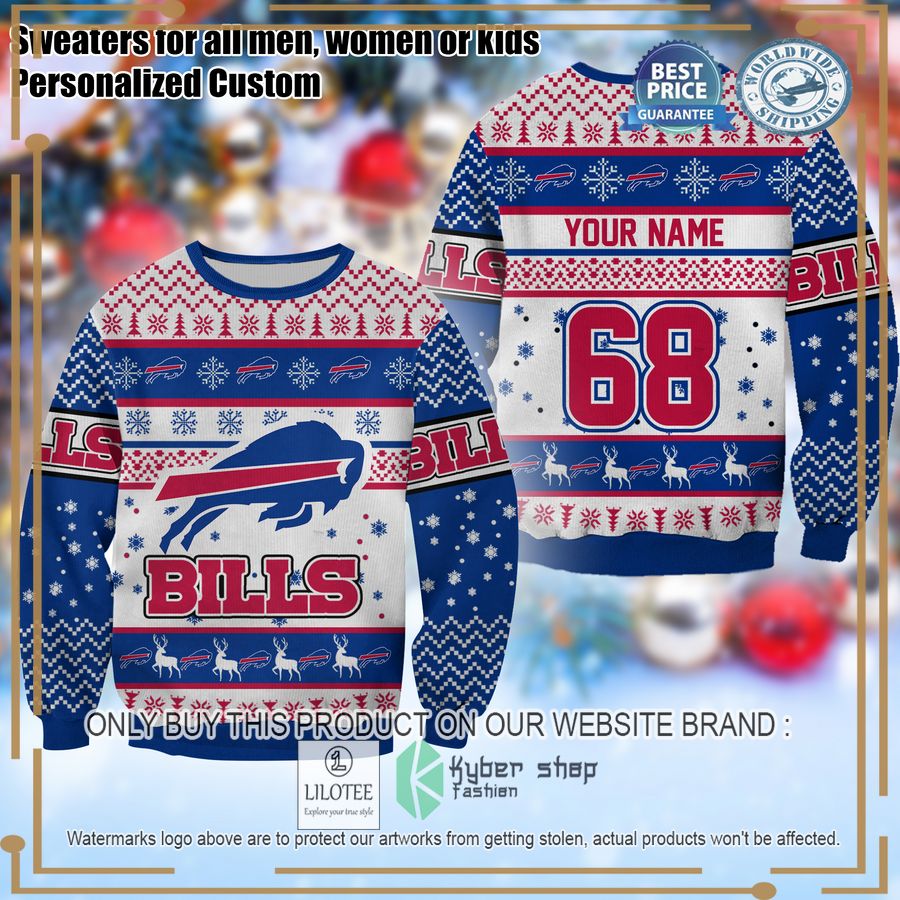 personalized buffalo bills christmas sweater 1 72932