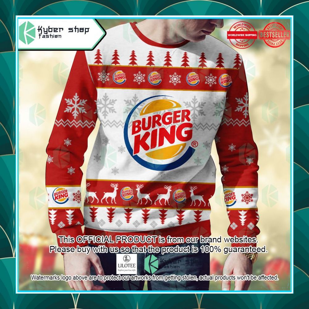 personalized burger king christmas sweater 2 123