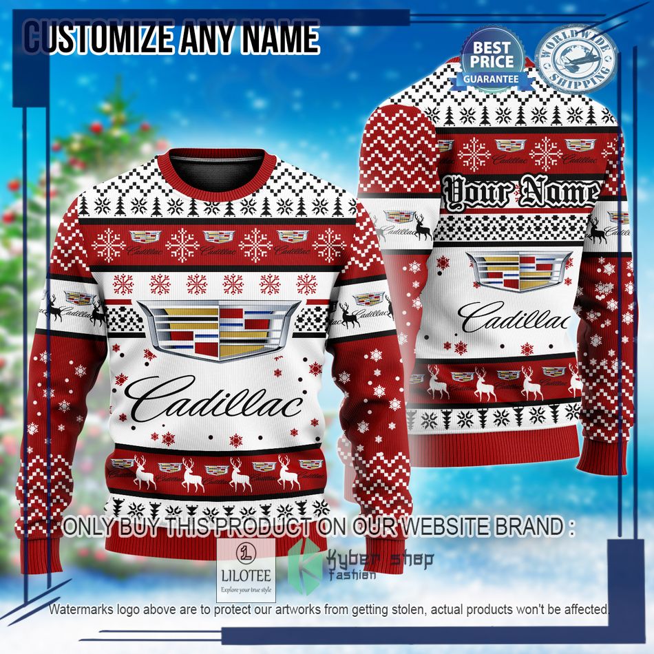 personalized cadillac christmas sweater 1 49552