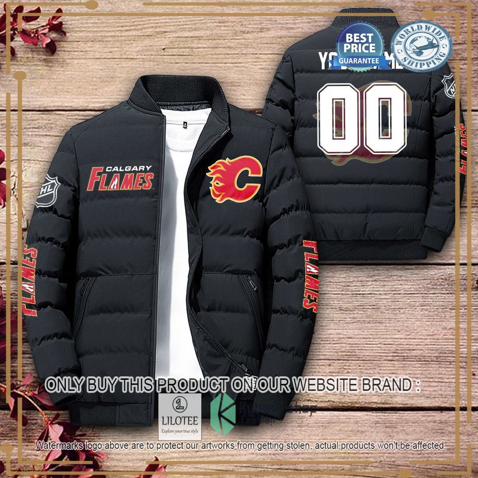 personalized calgary flames nhl down jacket 1 58624
