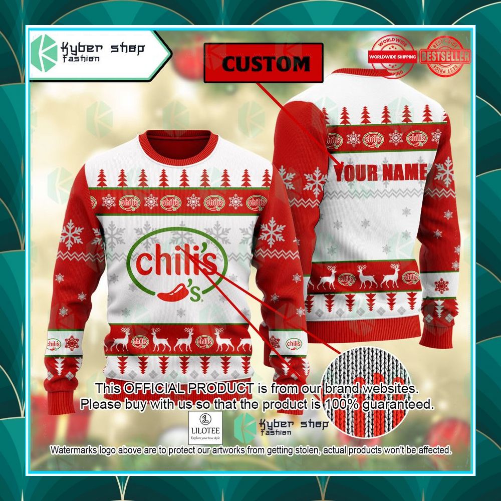personalized chilis christmas sweater 1 618