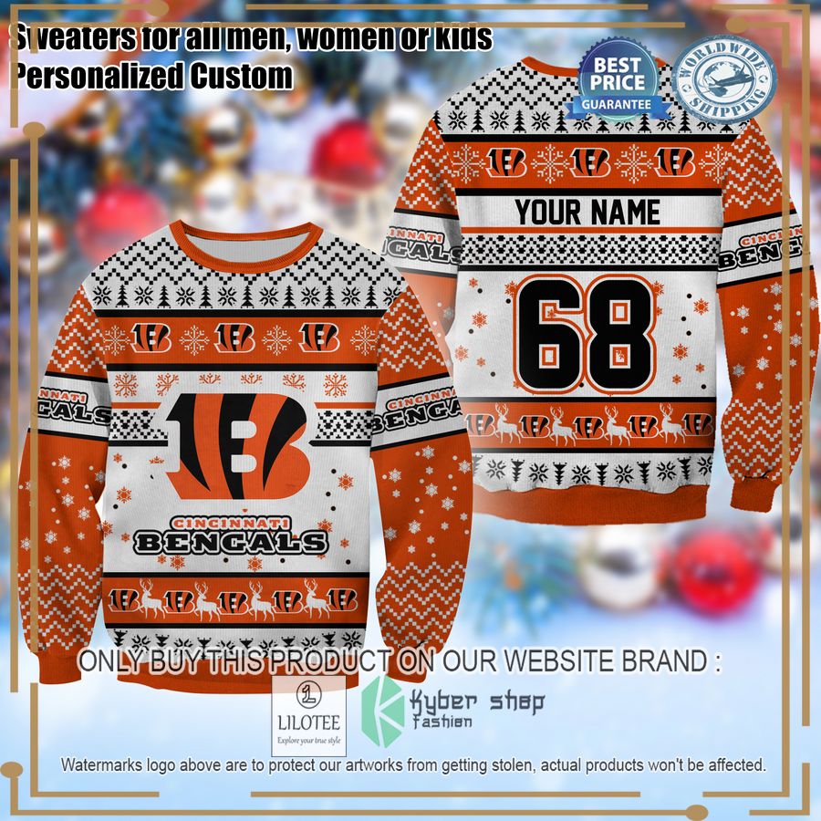 personalized cincinnati bengals christmas sweater 1 80018