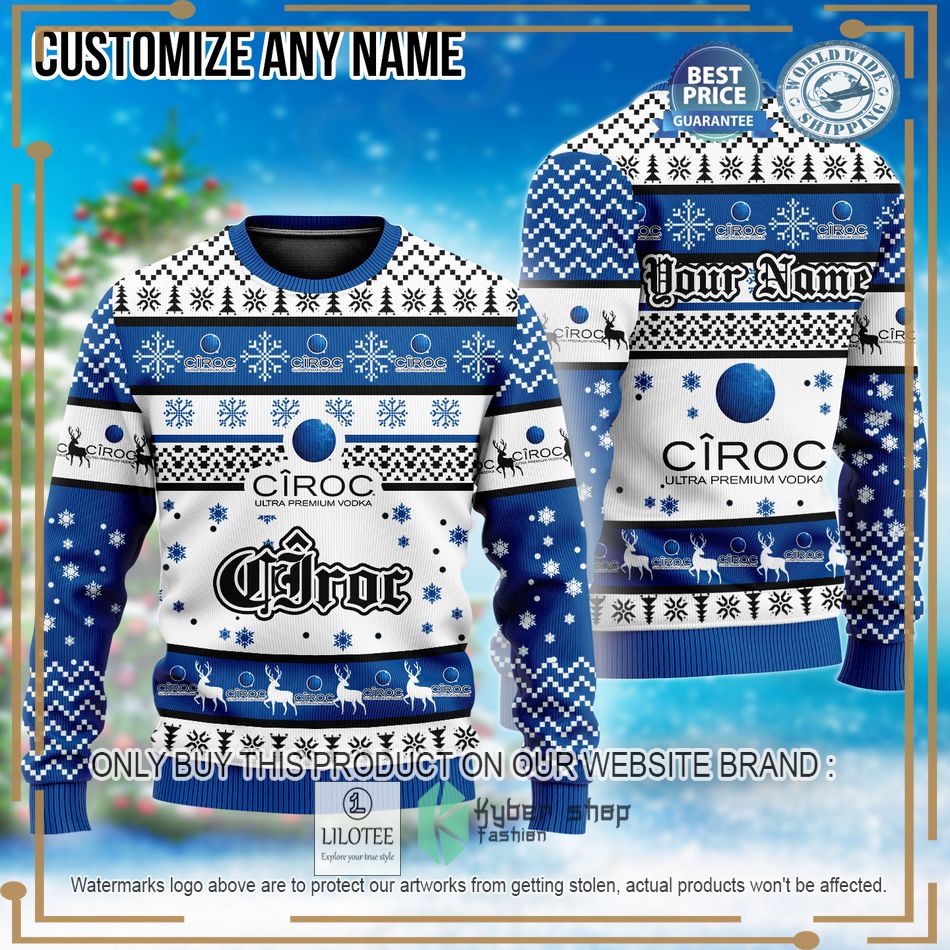 personalized ciroc ugly christmas sweater 1 13073