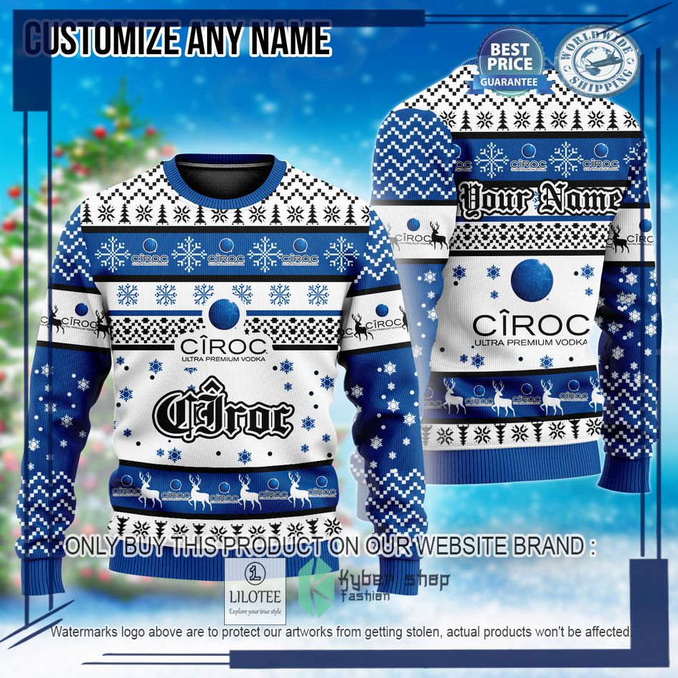 personalized ciroc ugly christmas sweater 1 74436