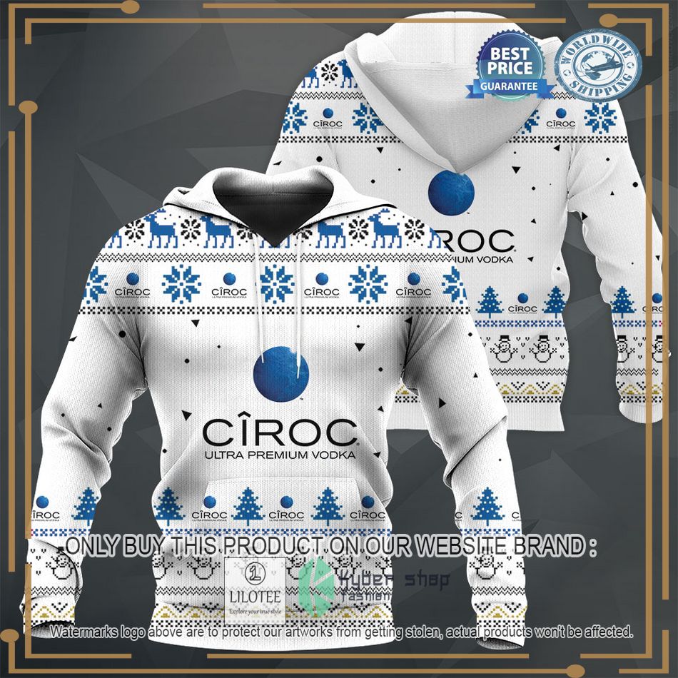 personalized ciroc white sweater hoodie sweater 1 3164