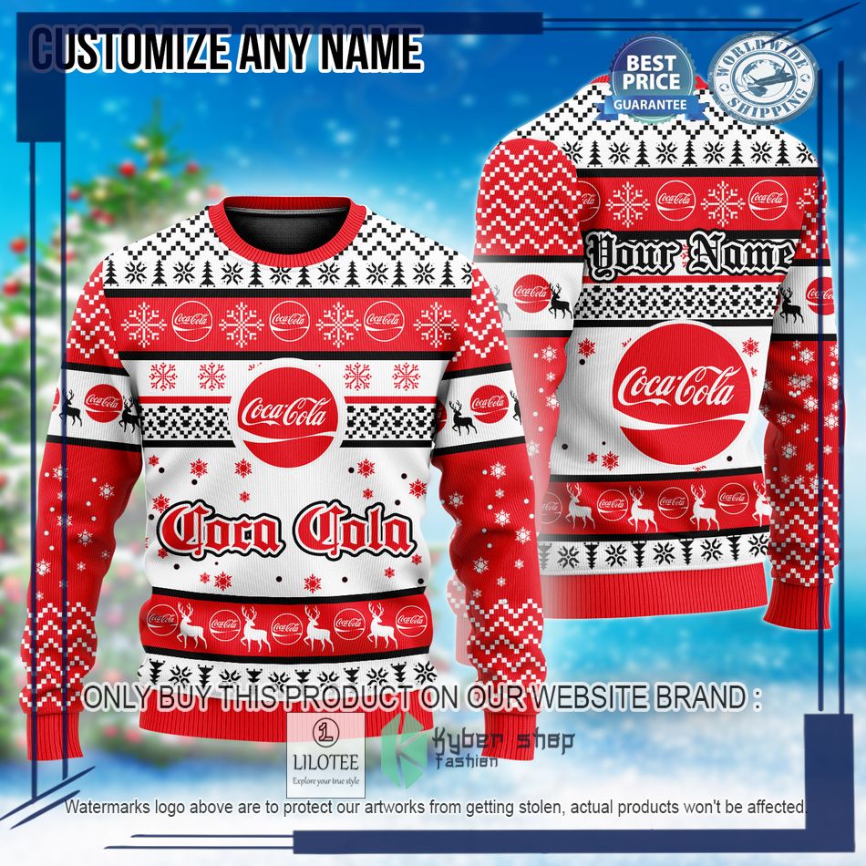 personalized coca cola ugly christmas sweater 1 29147